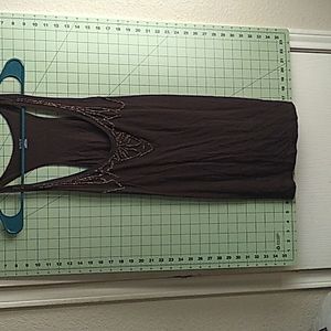 a.n.a XL brown tank top with beads